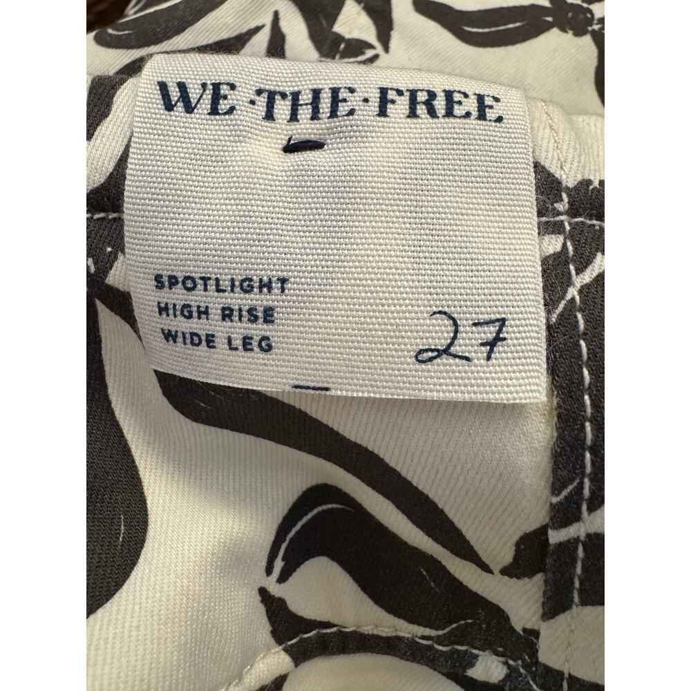 We The Free Spotlight Bows Printed Wide-Leg Jeans | Free People sz 27 NWT - Picture 8 of 10